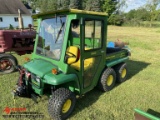 1997 JOHN DEERE GATOR, 6X4, DIESEL, CAB, WINCH, POWER DUMP, FANS, RADIO, ONE OWNER, 377 HRS SHOWING,