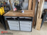 SEARS/CRAFTSMAN 10'' RADIAL ARM SAW, ELECTRONIC, INCLUDES CONTENTS OF DRAWERS
