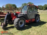 2013 MANITOU 840 TELESCOPIC BOOM LIFT, 9000 LBS CAPACITY, 25' BOOM REACH, JOHN DEERE 115-HP ENGINE, 