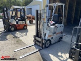 ALLIS-CHALMERS ACE30 FORK LIFT TRUCK, 3000# MAX. LOAD CAPACITY, OVERHEAD GUARD, 2-STAGE MAST, 120'' 