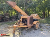 ASPLUNDH TOWABLE WOOD CHIPPER, IN-LINE 6-CYLINDER GAS ENGINE, S/N: 2376