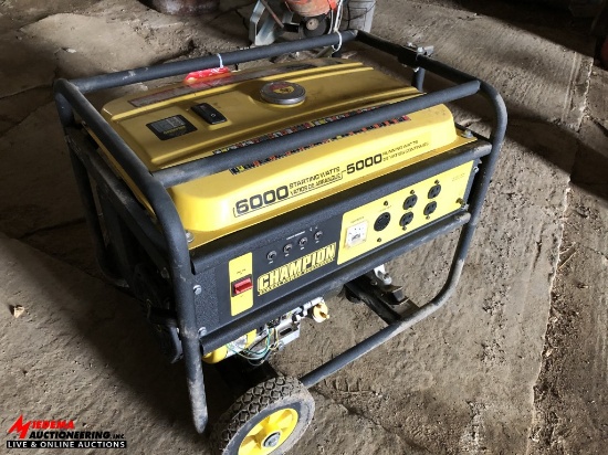 CHAMPION GENERATOR, 6000 STARTING WATT, 5000 RUNNING WATT, GAS POWERED