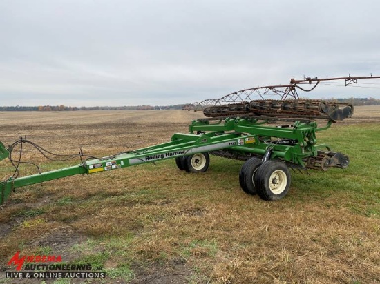 UNVERFERTH UM1225 ROLLING HARROW, 25', REAR HITCH, HYDRAULIC FOLD FOR TRANSPORT