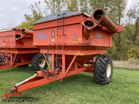 KILLBROS 490 GRAIN CART WITH BIN EXTENSIONS, AUGER, TARP, 23.1-26 TIRES