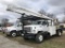 2000 GMC C8500 SINGLE AXLE BUCKET TRUCK, CAT 3116 DIESEL, AUTO TRANS, AIR BRAKES, ALTEL AN755 600LB 