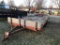 ASSEMBLED TANDEM AXLE EQUIPMENT TRAILER, 8' X 12' DECK WITH 3' BEAVER TAIL, FOLD DOWN RAMPS, 2-5/16'