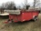 2005 H&H TANDEM AXLE LANDSCAPE TRAILER, 7' X 18', DIAMOND PLATE FRONT TOOL BOX, FULL RAMPS, 2-5/16''