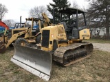 NEW HOLLAND D75WT CRAWLER DOZER, 6-WAY BLADE, OROPS, 9' BLADE, 20'' TRACKS, 2903 HOURS SHOWING, S/N: