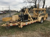 AMERICAN INDUSTRIAL TOWABLE MANHOLE CORING MACHINE, TANDEM AXLE, DIESEL, PINTLE HITCH, 5' CORING BIT