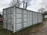 NEW WOLVERINE 40' HIGH CUBE STORAGE CONTAINER, 4-OPEN SIDE DOORS