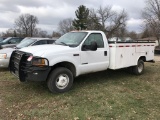 2000 FORD F350 REGULAR CAB SERVICE TRUCK, 7.3L DIESEL ENGINE, AUTOMATIC, 4WD, TRANS WAS RECENTLY REB