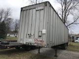 1967 GINDY TA VAN BODY TRAILER, 40', EXTERIOR POST, 13'6'' HIGH, 10-20 TIRES, SWING DOORS, VIN: 3789