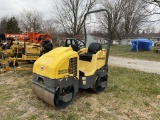 2015 WACKER RD12 VIBRATORY ROLLER, HONDA GAS ENGINE, 451 HOURS SHOWING, S/N: 24248175