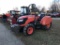 KUBOTA M8540 NARROW TRACTOR , 3-POINT, NO TOP LINK, PTO, 2-REMOTES, 4WD, 380-85-24 REAR TIRES, 10 FR