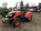 KUBOTA M8540 NARROW TRACTOR, 4WD, 85-HP ENGINE, 3-POINT, NO TOP LINK, PTO, 2-REMOTES, ORCHARD FENDER