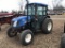 NEW HOLLAND TN60DA TRACTOR, CAB, 3-POINT, NO TOP LINK, PTO, 16.9-24 TURF TIRES, 4181 HOURS SHOWING