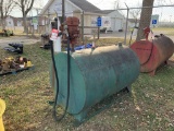 FUEL TANK, APPROX. 500-GALLON, DIESEL, WITH ELECTRIC PUMP & HOSE