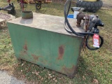 DIESEL TRANSFER TANK, APPROX. 200-GALLON, ELECTRIC PUMP, WORKS