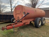 CALUMET 3750 TANDEM AXLE SPREADER, CLEANED OUT, MINOR PIN HOLES ON THE TOP, 50 X 20.0-20 TIRES, REAR