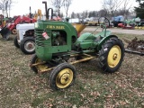 JOHN DEERE ''L'' 1930'S SG TRACTOR, 2-CYLINDER GAS, WIDE FRONT, SNOWPLOW, CULTIVATOR, SICKLE BAR MOW