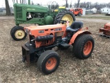 KUBOTA B7100 UTILITY TRACTOR, 4WD, DIESEL, 3-POINT, PTO, WITH KUBOTA 4' SNOW BLOWER FRONT MOUNT