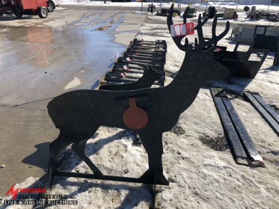 3/8'' AR500 STEEL DEER SHOOTING TARGET WITH HEART FLAPPER