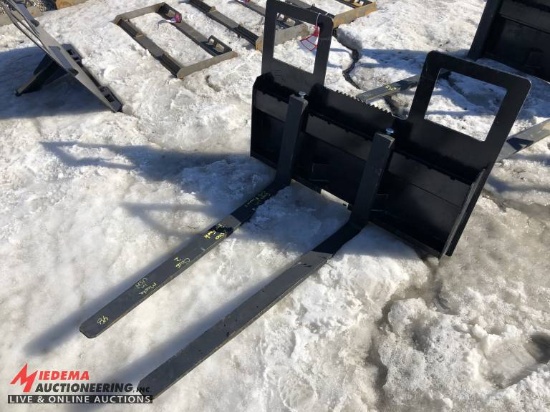FORK ATTACHMENT WITH 48'' FORKS, SKID STEER MOUNT