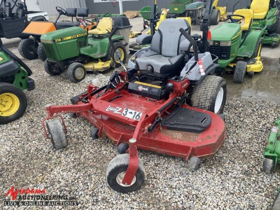 2016 EXMARK LAZER Z ZERO TURN LAWN MOWER, 72'' DECK, KOHLER COMMAND GAS ENGINE, 1161 HOURS SHOWING, 