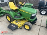 2005 JOHN DEERE X485 RIDING LAWN MOWER, THE EDGE CUTTING SYSTEM 62'' DECK, FRONT & REAR ATACHMENT BR