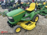 2003 JOHN DEERE X475 RIDING LAWN MOWER, 60'' DECK, ALL WHEEL STEER, FRONT & REAR ATTACHMENT BRACKETS