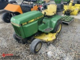 JOHN DEERE 318 LAWN MOWER WITH BLOWER BAGGER SYSTEM, 48'', 1044 HOURS SHOWING, 3-POINT, PTO