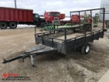 SINGLE AXLE TRAILER, 10'2'', REAR RAMP, SELLS WITH WEIGHT SLIP: 1440 LBS