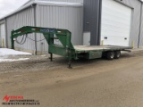 2018 LOAD TRAIL TANDEM AXLE GOOSENECK TRAILER, 16,000 LB GVWR, SINGLE WHEEL, 102'' X 24', TILT DECK 