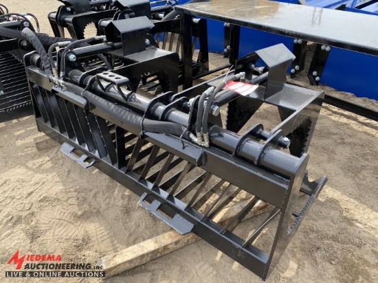 BRUSH GRAPPLE, DOUBLE CYLINDER, SKID STEER MOUNT