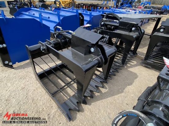 BRUSH GRAPPLE, DOUBLE CYLINDER, SKID STEER MOUNT