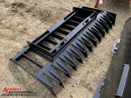 ROOT RAKE, SKID STEER MOUNT