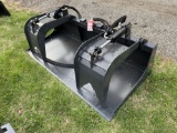 NEW WOLVERINE GRAPPLE BUCKET, 2-CYLINDER, SKIDSTEER MOUNT