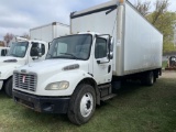 2007 FREIGHTLINER M2-106 SINGLE AXLE BOX TRUCK, 26' BOX, C7 CAT DIESEL, 6-SPEED TRANS, 3500 LB LIFT 