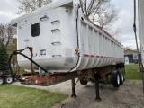 1999 FRUEHAUF TRI-AXLE ALUMINUM DUMP TRAILER, 28', 1 LIFT AXLE, LINER, VIN: 1JJU292F0X627806