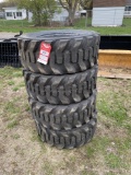 NEW SKIDSTEER POWE GRIP TIRES, 12-16.5 [4]