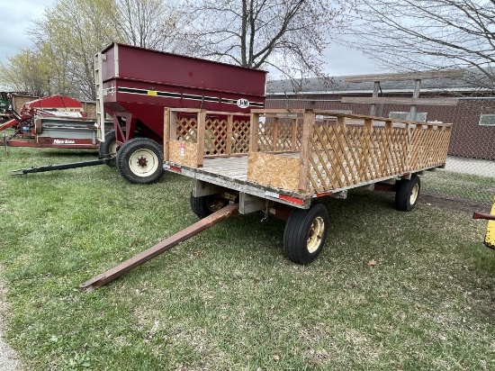 8' X 16' HAY WAGON, GEHL 8-TON RUNNING GEAR