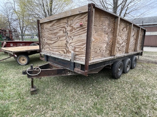 3X ASSEMBLED TRAILER, 8' X 16', WOOD DECK, SIDE SUPPORTS, 2-5/16'' BALL, SELLS WITH WEIGHT SLIP 2420