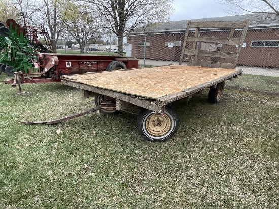 HAY WAGON, 8' X 14', MASSEY FERGUSON RUNNING GEAR