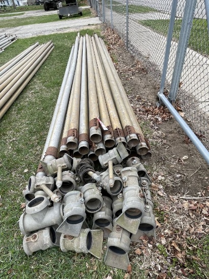 4'' IRRIGATION PIPE, 20' [22], WITH SOME FITTINGS