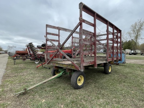 KICKER WAGON, 8' X 16', JOHN DEERE 8-TON RUNNING GEAR