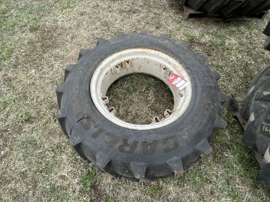 CARLISLE 12.4-24 TRACTOR TIRE ON RIM [1]