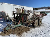 TOWABLE TANDEM AXLE SPRAYER, 1000-GALLON ALUMINUM TANK, 60' BOOM FOAM MARKERS, 13.5-16.1 TIRES