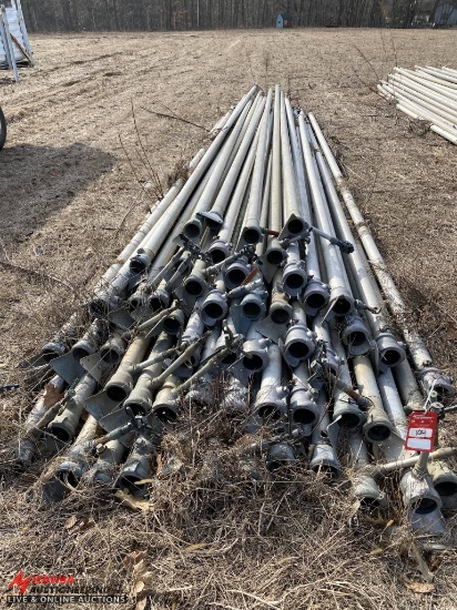 ALUMINUM IRRIGATION PIPE, 3'', ASSORTED LENGTHS  [QTY. 53]