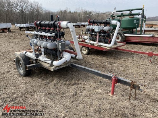 DISC FILTER SYSTEM MOUNTED ON FARM TRAILER