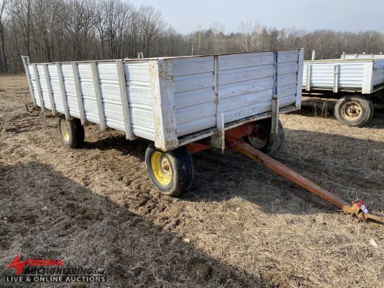 FLATBED WAGON WITH SIDES, 14' X 8'